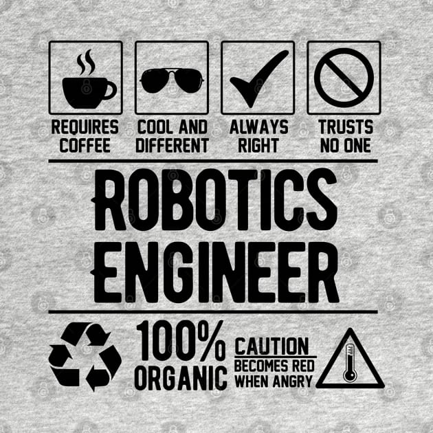 Robotics Engineer Job (black) by Graficof